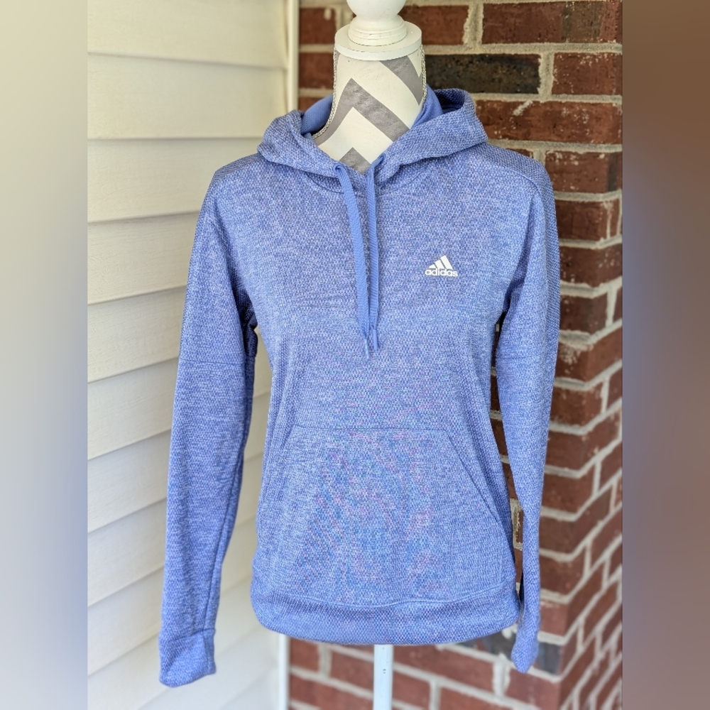 Adidas Women's Heathered Blue Hoodie